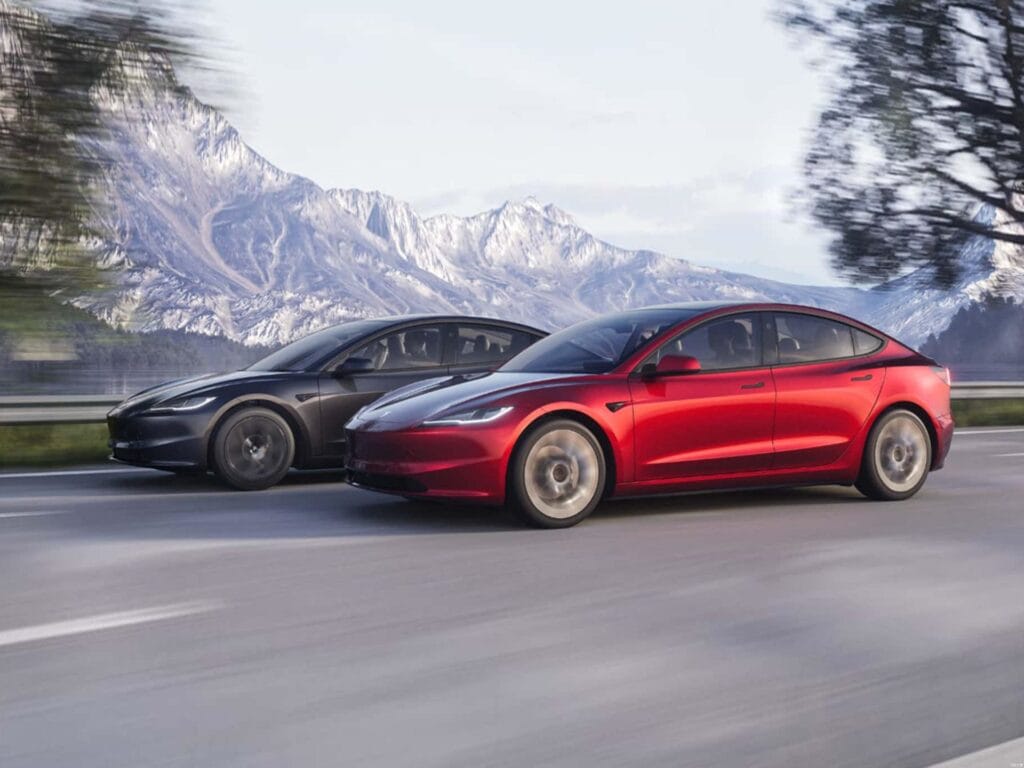 Tesla model 3 electric car in Ukraine